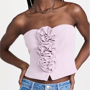 Strapless endless rose top